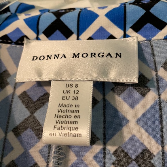 Donna Morgan Blue Patterned Dress - Picture 2 of 6